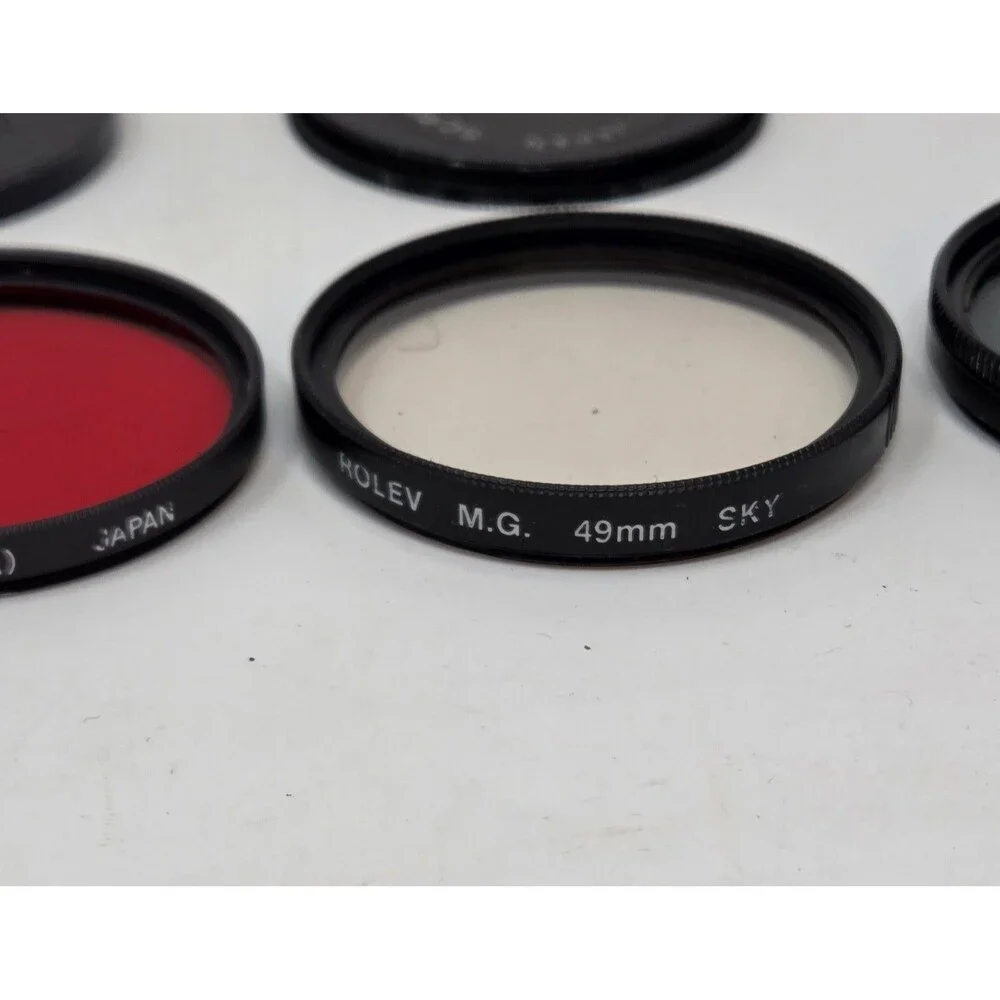 Hoya 49mm Camera Filter Set Y-K2 R25A Polarizer + Rolev SKY Vintage Film Japan